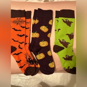 New Halloween Themed Socks Set - Orange, Purple, Green